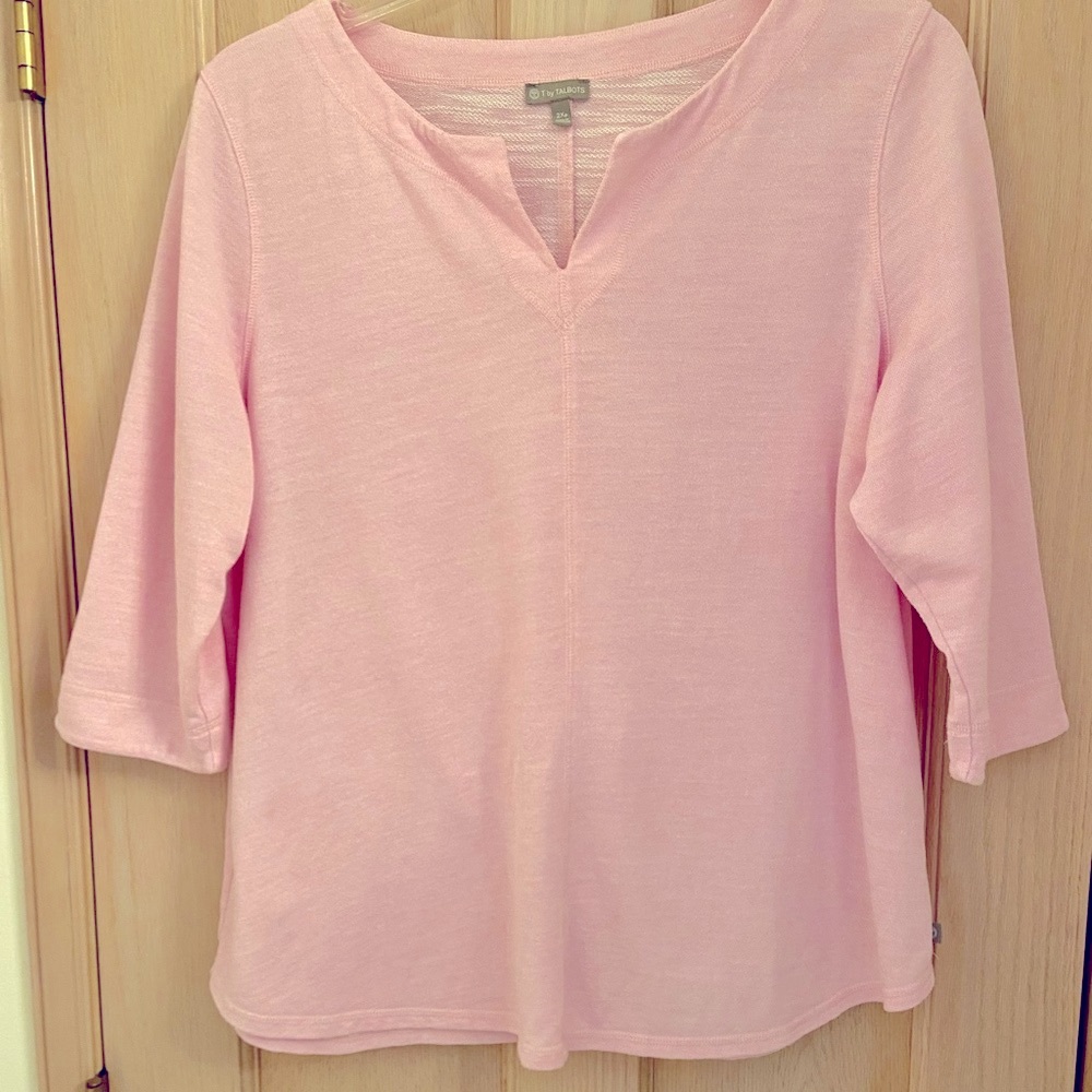 Talbots Women’s 2XP Pink V-neck Top